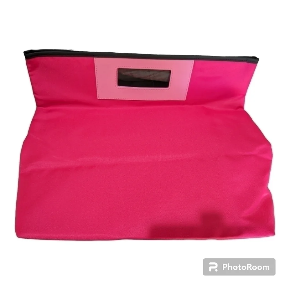 Clinique hot pink tote with accessories